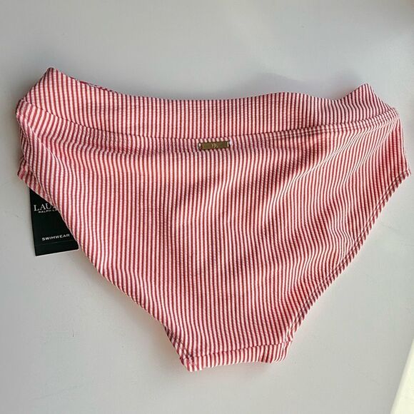 NWT Lauren Ralph Lauren striped bikini bottoms. Size 6 - Picture 3 of 5